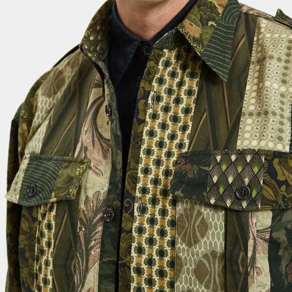 SS18 DRIES VAN NOTEN CAYCE PATCHWORK PRINT SHIRT JACKET M - Picture 15 of 16